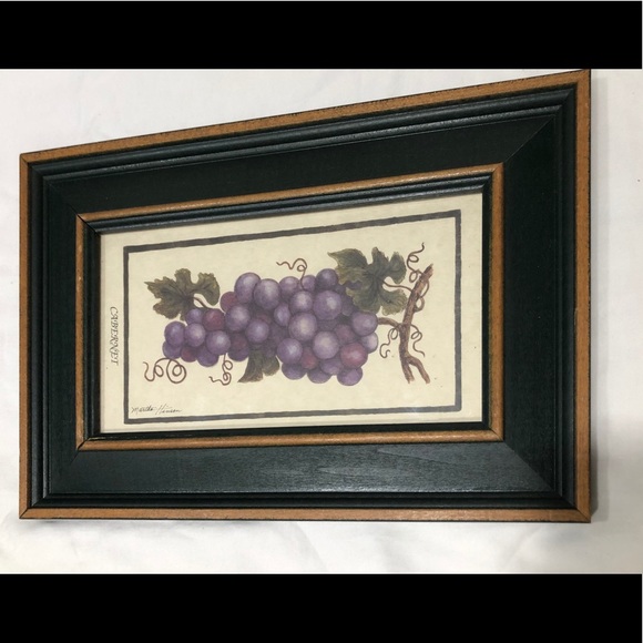 Martha Hinson-Cabernet-Wine Grapes Framed Artwork - Picture 2 of 8